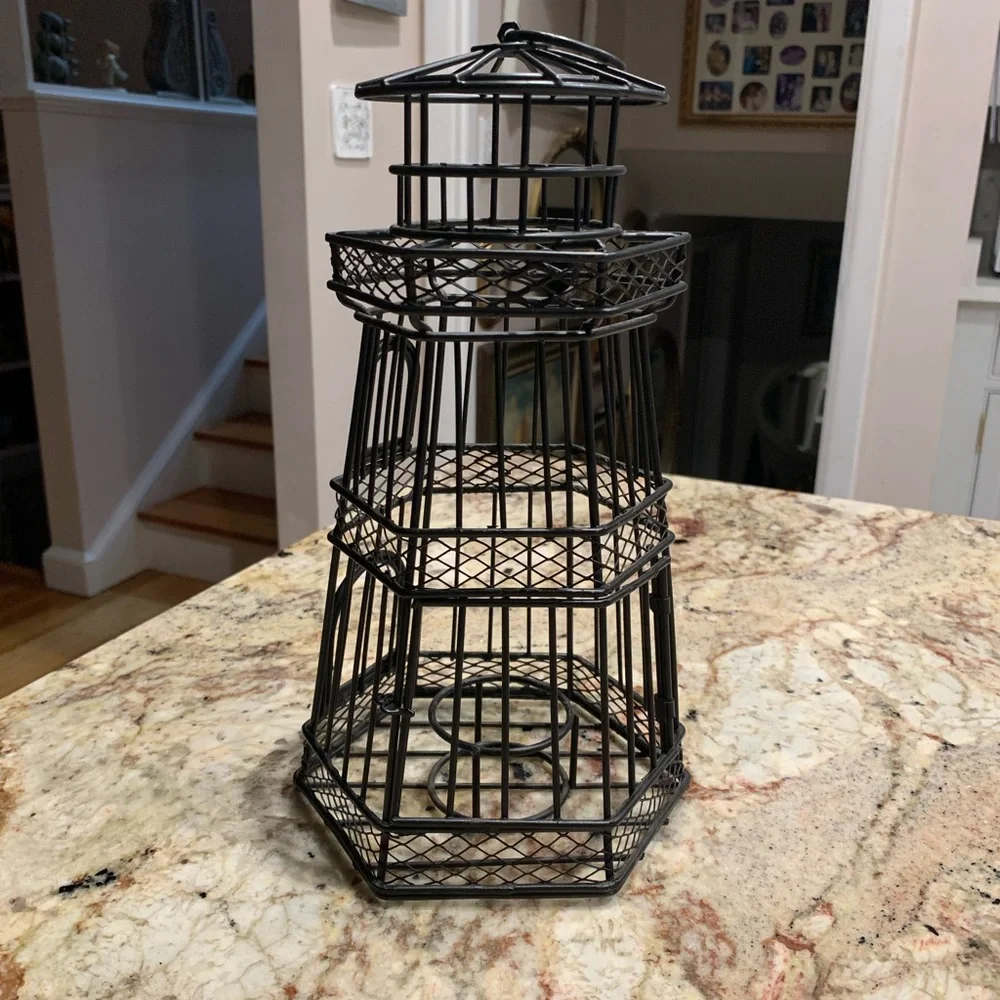 Lighthouse Metal Candle Holder